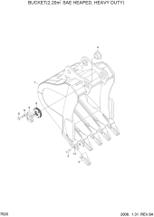 BUCKET(2.20M3 SAE HEAPED, HEAVY DUTY)