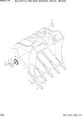 BUCKET(2.70M3 SAE HEAPED, ROCK, -#0332)