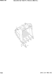 BUCKET(6 TEETH, ROCK, #0010-)