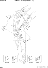ARM HYD PIPING(3.38M, STD)