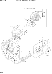 TRAVEL HYDRAULIC PIPING