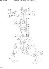 ORANGE GRAPPLE ASSY(1.4M3)