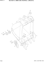 BUCKET(1.38M3 SAE HEAPED, L/REACH)