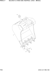BUCKET(1.81M3 SAE HEAPED, CAST, -#0423)