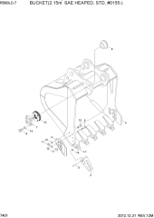 BUCKET(2.15M3 SAE HEAPED, STD, #0155-)