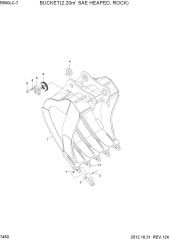 BUCKET(2.20M3 SAE HEAPED, ROCK)