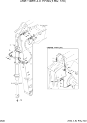 ARM HYDRAULIC PIPING(3.38M, STD)