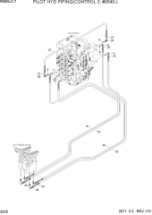 PILOT HYD PIPING(CONTROL 3, #0540-)
