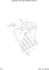 BUCKET(1.80M3 SAE HEAPED, ROCK)
