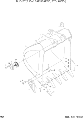 BUCKET(2.15M3 SAE HEAPED, STD, #0085-)