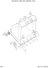 BUCKET(2.15M3 SAE HEAPED, STD)