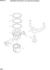 ENGINE PISTON KIT & COOLING NOZZLE