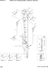 ARM HYD PIPING(6.85M, L/REACH, #0128-)