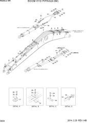 BOOM HYD PIPING(9.0M)