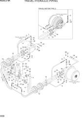 TRAVEL HYDRAULIC PIPING