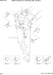 ARM HYDRAULIC PIPING(2.4M,SHORT)