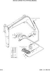 WOOD GRAB HYD PIPING(-#0260)