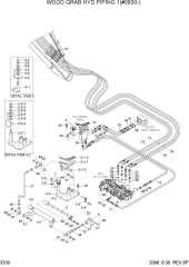 WOOD GRAB HYD PIPING 1(#0830-)