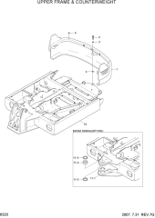 UPPER FRAME & COUNTERWEIGHT
