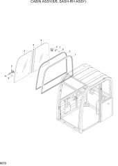 CABIN ASSY(6/6, SASH-RH ASSY)