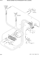 WOOD GRAB HYD PIPING(WITH RCV LEVER)