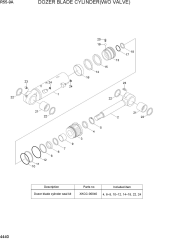 DOZER BLADE CYLINDER(W/O VALVE)