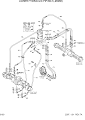 LOWER HYDRAULIC PIPING 1(-#0268)
