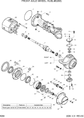 FRONT AXLE WHEEL HUB(-#0268)