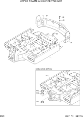 UPPER FRAME & COUNTERWEIGHT