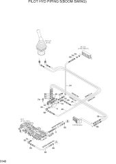 PILOT HYD PIPING 5(BOOM SWING)
