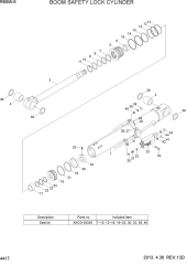 BOOM SAFETY LOCK CYLINDER