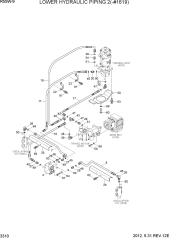 LOWER HYDRAULIC PIPING  2(-#1619)
