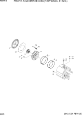 FRONT AXLE BRAKE DISC(NEW DANA, #1620-)