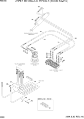 UPPER HYDRAULIC PIPING 5 (BOOM SWING)