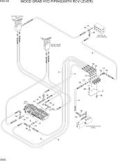 WOOD GRAB HYD PIPING(WITH RCV LEVER)