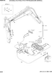 DOUBLE ACTING HYD PIPING(BOOM SWING)