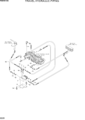 TRAVEL HYDRAULIC PIPING