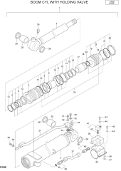 BOOM CYL WITH HOLDING VALVE