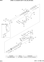 ARM CYLINDER WITH VALVE(-#1004)