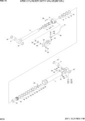 ARM CYLINDER WITH VALVE(#0108-)