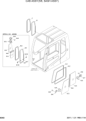 CAB ASSY(5/6, SASH ASSY)