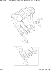 BUCKET(3.40M3 SAE HEAPED, ROCK,-#0107)