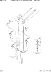 ARM HYDRAULIC PIPING(6.5M, L/REACH)