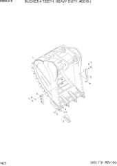 BUCKET(4 TEETH, HEAVY DUTY, #0016-)