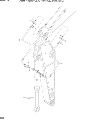 ARM HYDRAULIC PIPING(2.95M, STD)