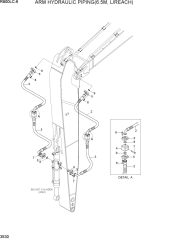 ARM HYDRAULIC PIPING(6.5M, L/REACH)