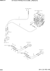 ATTACH PIPING KIT(10.8M, L/REACH)