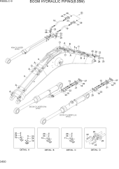 BOOM HYDRAULIC PIPING(8.05M)