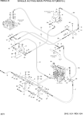 SINGLE ACTING MAIN PIPING KIT(#0010-)