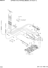 UPPER HYD PIPING(-#0004, ATTACH 1)